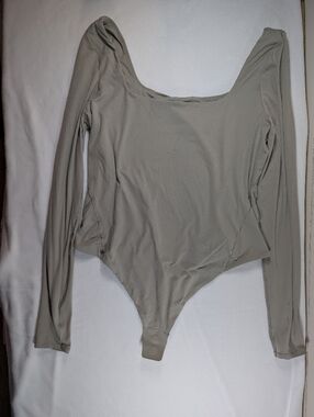 Lululemon Light Taupe Long Sleeve Bodysuit
